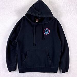 VTG Spitfire Skateboards The End Hoodie Mens M Pink Cyan Y2K Skate SoCal Surf